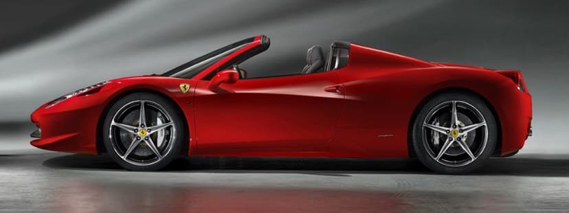 Ferrari 458 spider side view